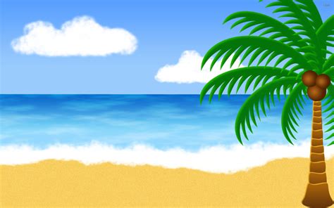 Tropical Beach Clipart - Free Download