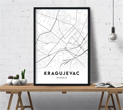 Kragujevac City Map Map Download Printable Map Map | Etsy