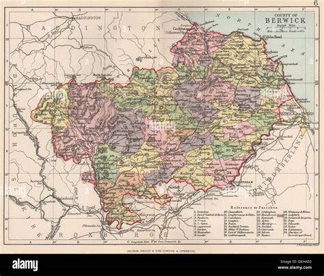 Berwickshire map hi-res stock photography and images - Alamy