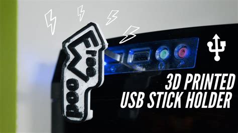 3D printed usb stick holder - YouTube