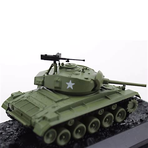 Diecast Military Tanks Models 1:72 Scale USA Army M24 Chaffee 1951 Die Cast Toys Model for ...