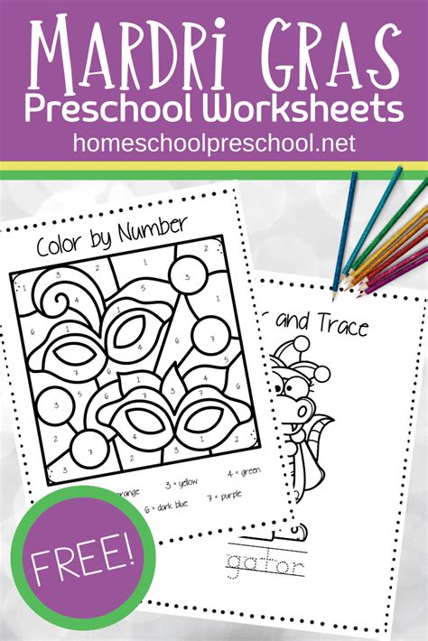 Free Printable Mardi Gras Worksheets for Kids