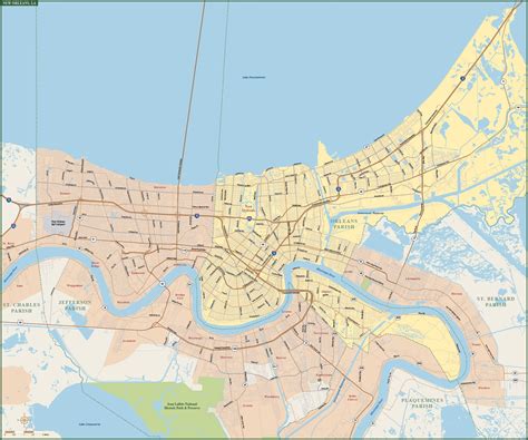 New Orleans Metro Map | Digital Vector | Creative Force