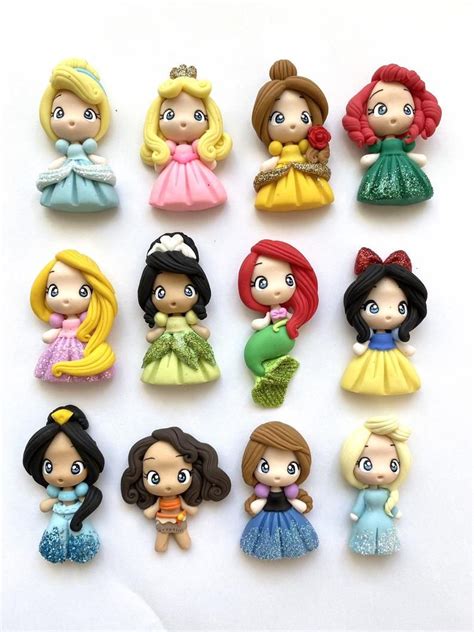 Choose one Bow Clay center disney princess clay charm Clay | Etsy | Arcilla de polímero lindo ...