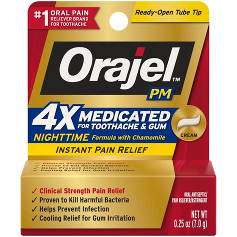 Orajel Toothache, Severe PM Triple Medicated Toothache & Gum Relief ...