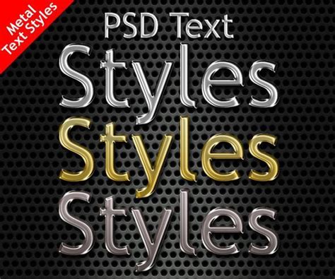 +25 Metal Chrome Effect Photoshop Styles | PSDDude