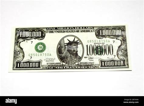 one million dollar bill on a white background Stock Photo - Alamy