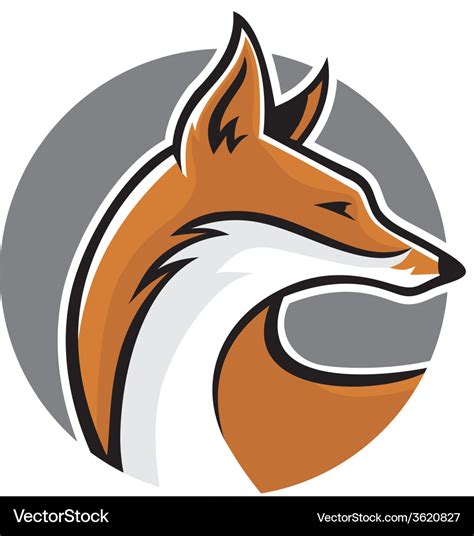 Fox mascot side Royalty Free Vector Image - VectorStock