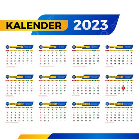 Calendario 2023 Lengkap Hari Libur Cuti Bersama Jawa Dan Hijriyah PNG , Calendario 2023 ...