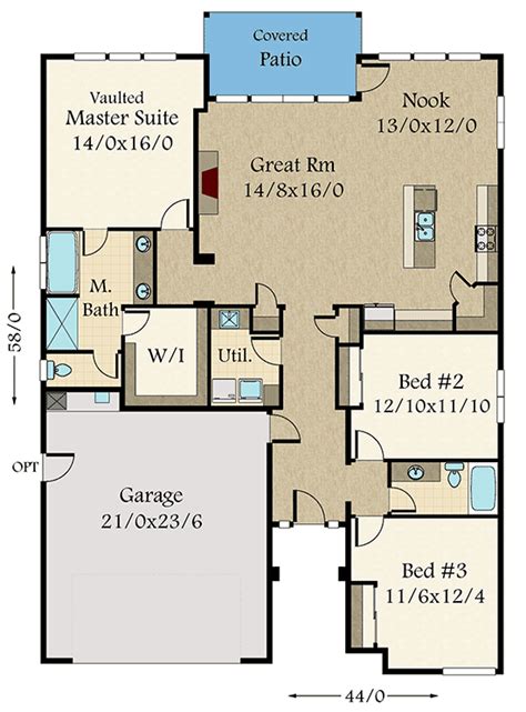 Exclusive One Story Modern House Plan with Open Layout - 85234MS ...