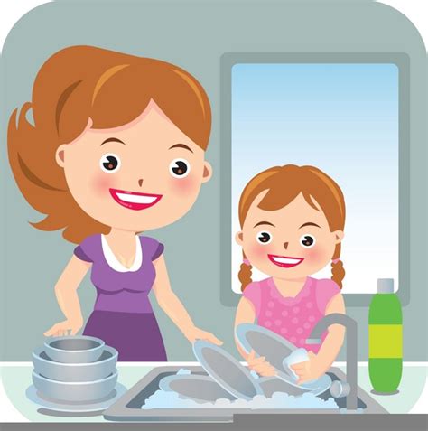 Kids Washing Dishes Clipart | Free Images at Clker.com - vector clip art online, royalty free ...