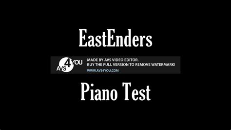 EastEnders Title Piano Theme - YouTube