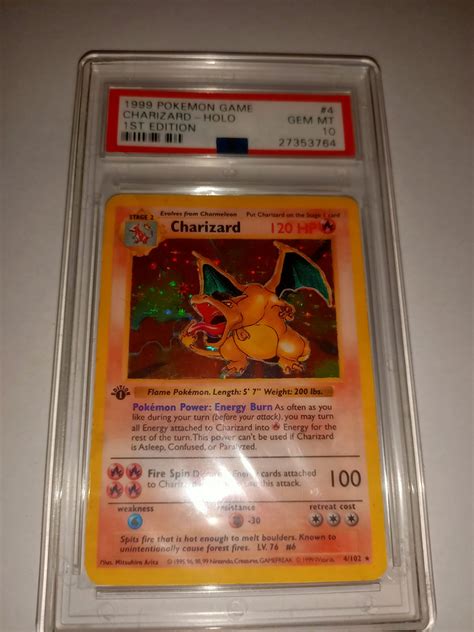 Replica 1st edition 1999 PSA 10 Charizard | Etsy