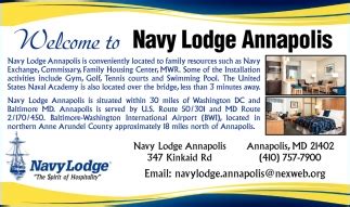 Welcome to Navy Lodge Annapolis, Navy Lodge Annapolis