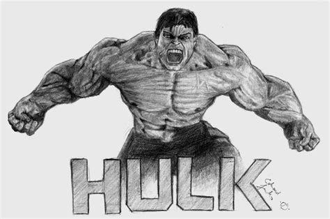 Hulk drawing by ilserk on DeviantArt