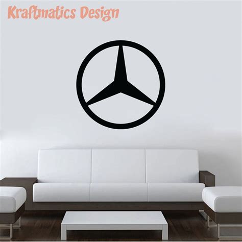 Mercedes Benz Logo Wall Decal Vinyl Sticker - Krafmatics