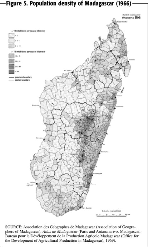 Population density of Madagascar (1966) | Download Scientific Diagram