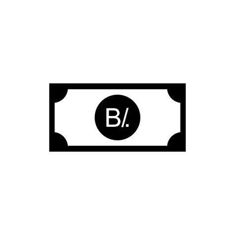 Panama Currency Symbol, Panamanian Balboa Icon, PAB Sign. Vector ...