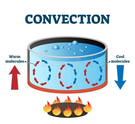 Convection Currents Vector Illustration Labeled Diagram Stock Vector ...