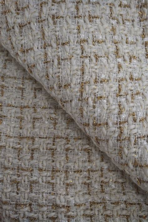 Cream Boucle Fabric With Gold Lurex - Etsy