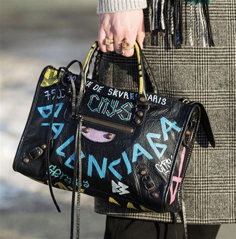 BALENCIAGA Graffiti Bag A/W 2018 at STOCKHOLM FASHION WEEK | Balenciaga bag, Bags, Handpainted bags