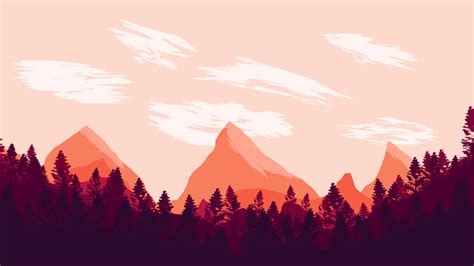 minimalism, Landscape, Digital art, Mountains Wallpapers HD / Desktop and Mobile Backgrounds