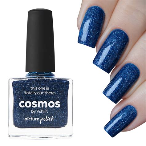 This one is totally out there. Nail polish Cosmos is a beautiful blue holographic nail color and ...