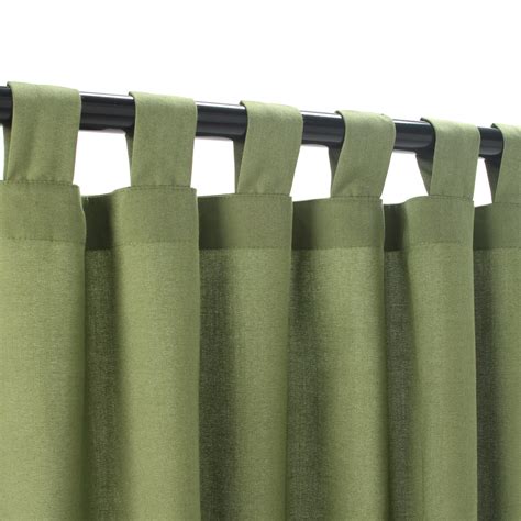 Spectrum Cilantro Sunbrella Outdoor Curtains with Tabs