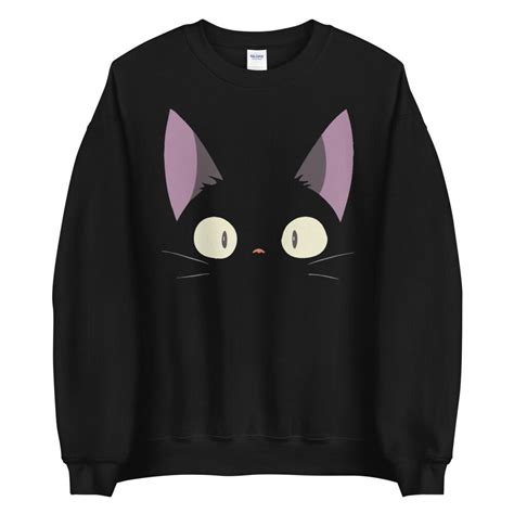 Jiji Cat Face Unisex Sweatshirt - Studio Ghibli Merch Store - Official Studio Ghibli Merchandise