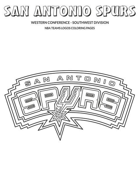 Printable San Antonio Spurs Coloring Pages Pdf Idea - Coloringfolder.com | San antonio spurs ...