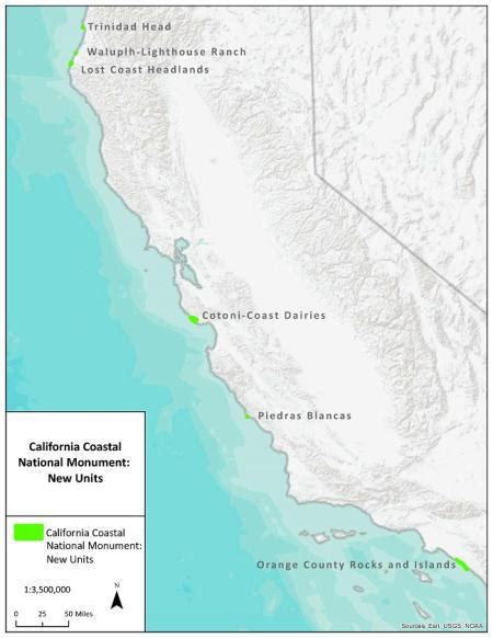 California Coastal National Monument Map | Bureau of Land Management