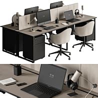 Employee Set - Office Furniture 570 - Office furniture - 3D model