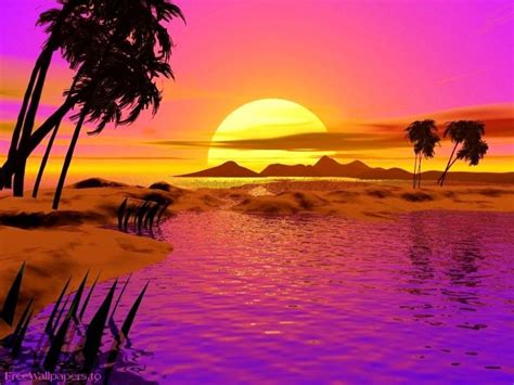 Sunset Beach Animated Desktop Background | Animated Beach Desktop Wallpapers | Pinterest ...