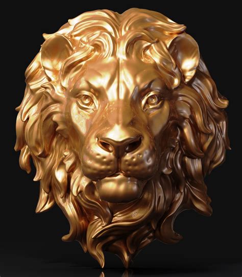 Lion Head 3D model 3D printable | CGTrader