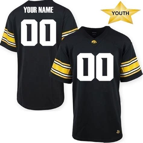 Iowa Hawkeyes Custom Youth Football Jersey