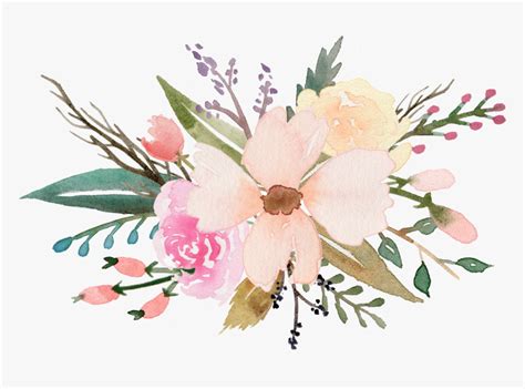 Transparent Floral Watercolor Png - Watercolor Floral Bouquet Png, Png ...