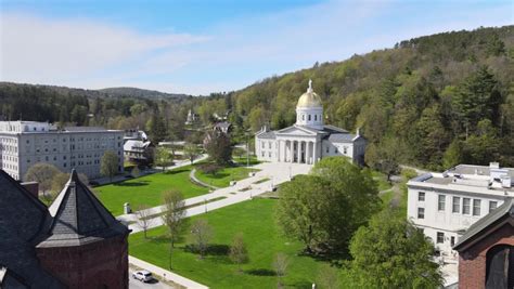 vermont state capitol building montpelier aerial Stock Footage Video (100% Royalty-free ...