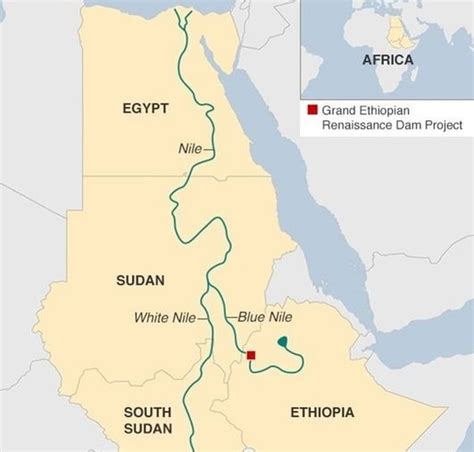 Grand Ethiopian Renaissance Dam Map