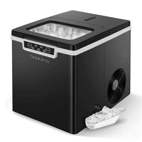 Crownful Portable Ice Maker Machine for Countertop(Black) | Portable ...