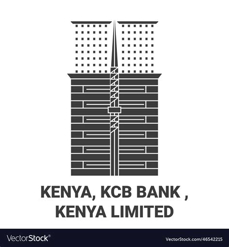 Kenya kcb bank limited travel landmark Royalty Free Vector