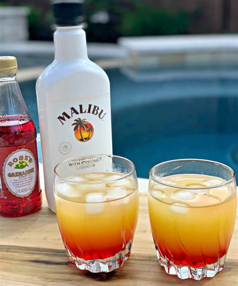 Malibu Sunset Cocktails - The Cookin Chicks