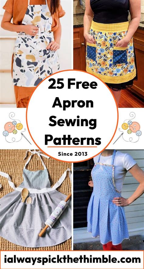 25 Easy and Free Apron Patterns to Sew {PDF Pattern}