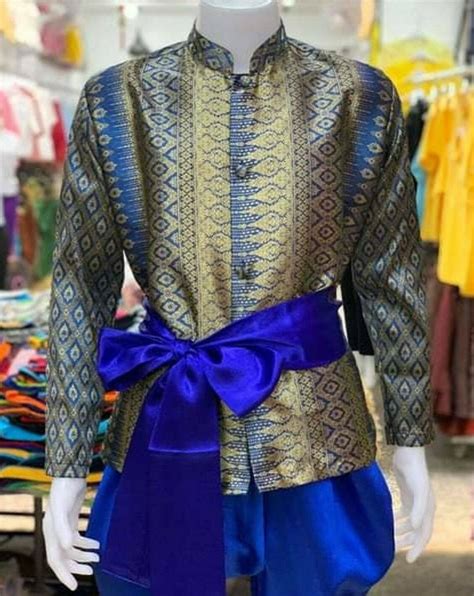 Asian Shirt For Men, Khmer Clothes Khmer Shirt Thai-lao Dress,Thai Traditional ...