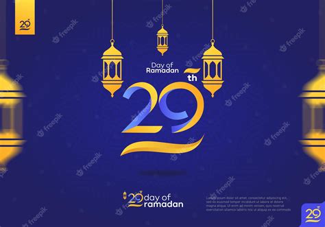 Premium Vector | 29th day of ramadan logo icon