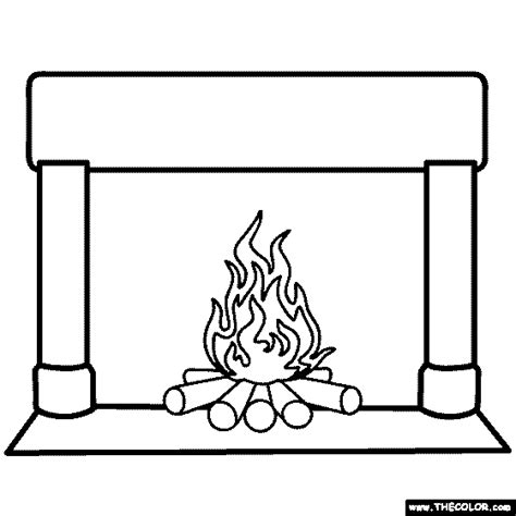 20+ inspirational images Fireplace Coloring Page / Christmas Fireplace Free Coloring Page ...