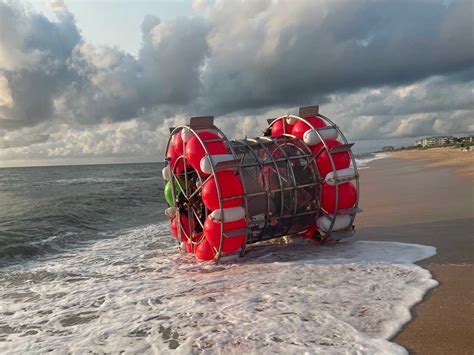 Coast Guard arrests a man trying to run a giant hamster wheel across the ocean : NPR