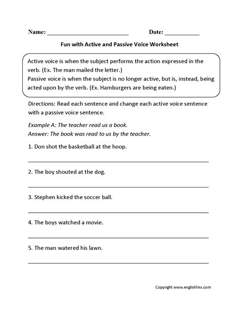 14 Best Images of Passive Voice Worksheets.pdf - Active Passive Voice Worksheet, Active Passive ...