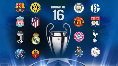 UEFA Champions League round of 16 draw results, full fixtures and dates ...