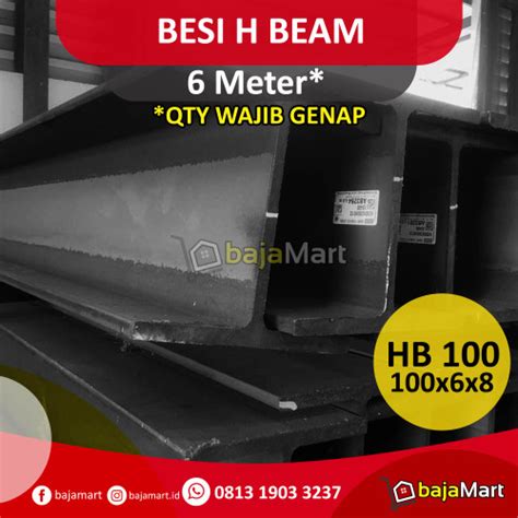 Jual Besi H Beam Varian Ukuran 100 125 150 175 200 Panjang 6 Meter - H ...