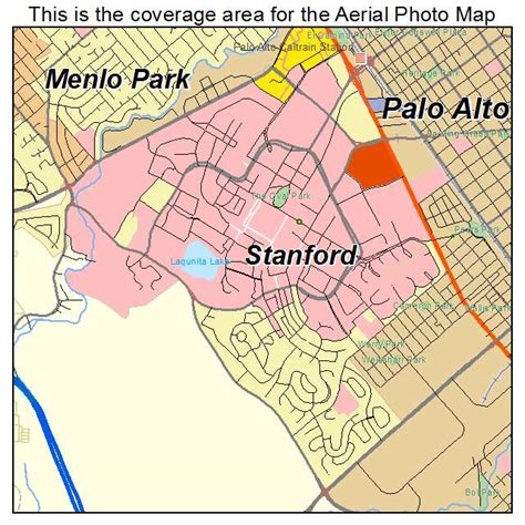 Aerial Photography Map of Stanford, CA California